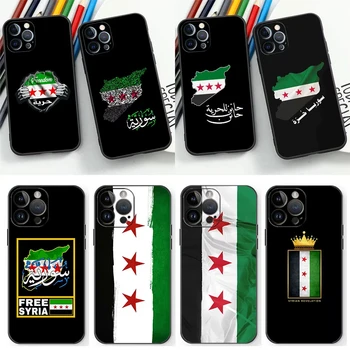 Syrian Revolution Flag Phone Case For Apple iPhone 16 15 14 13 12 11 Pro Max Mini 8 7 Plus 6 X XR XS SE 20 Black Soft Cover