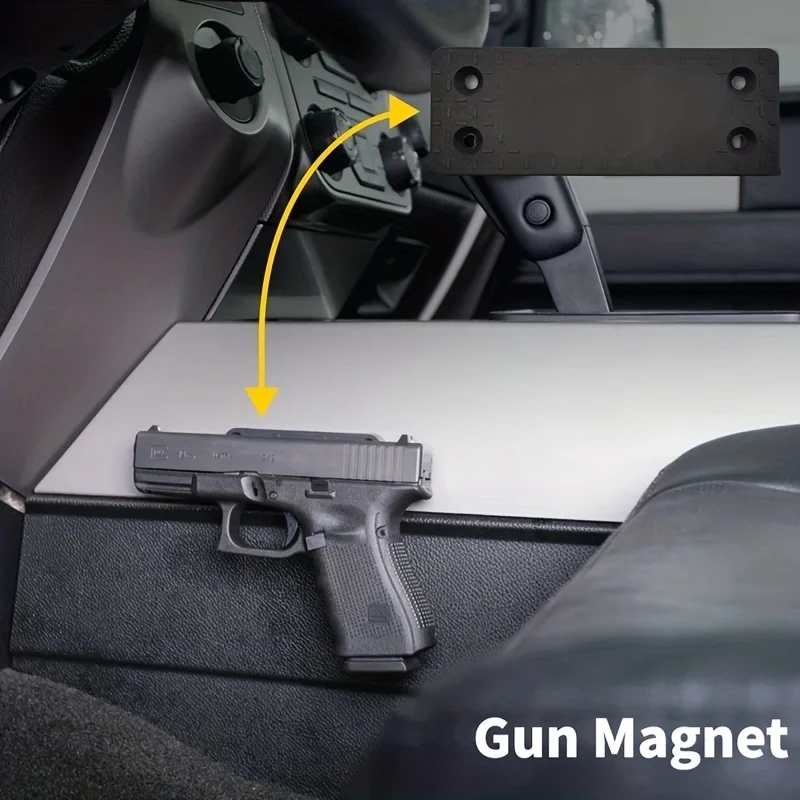 1pc Rubber Coated Magnetic Concealment Mount For Hidden Storage For Vehicle Truck Car Bedside Home magnetic concealment mount