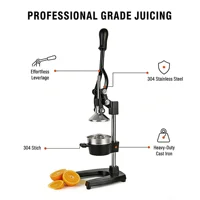 Presse-agrumes manuelle en fonte SAEIV pour usage commercial, panneaux de pressage robustes pour un jus d'orange frais 1