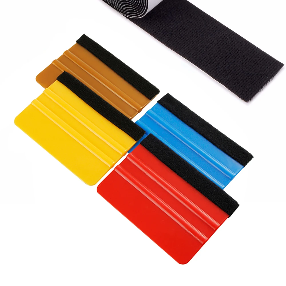 TOFAR 100cm Felt Edge Cloth for Vinyl Card Squeegee Window Tinting Car Wrap Scraper Replacement Glue Self Adhesive Fabric Tape