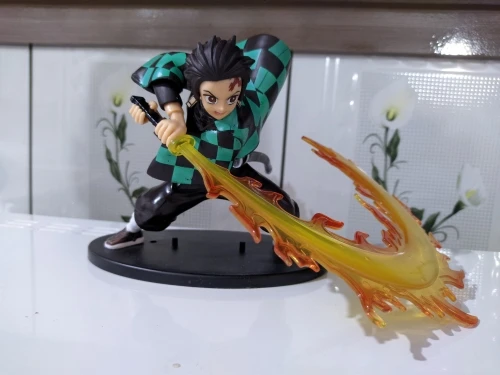 Hot Demon Slayer Anime Figure Tanjirou Agatsuma Zenitsu Kyoujurou Anime Model Action Figure PVC collection Toy for Kids Gift photo review