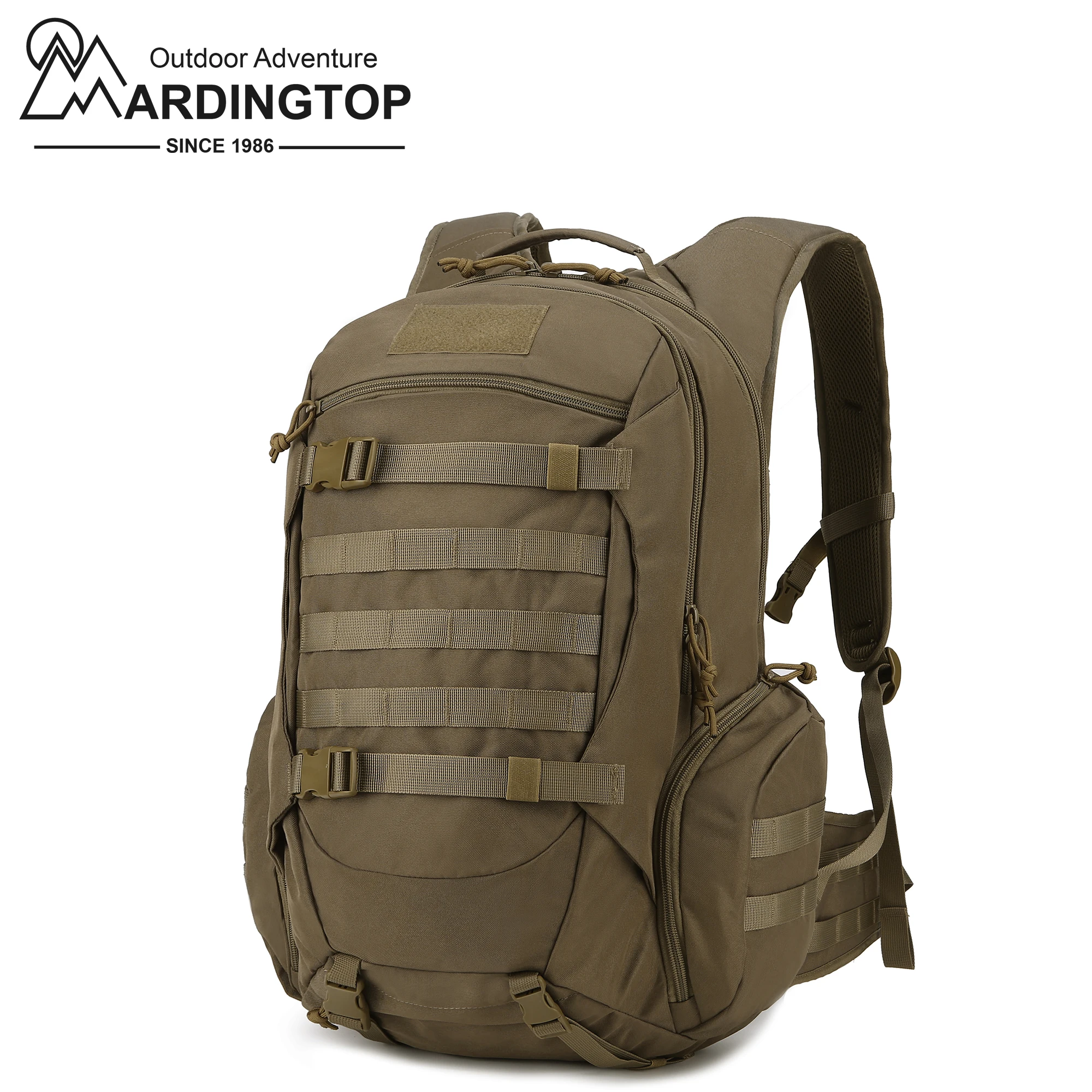 Mardingtop 35L Tactical Backpack Molle Daypack with Rain Cover for Camping Motorcycle Military Trekking