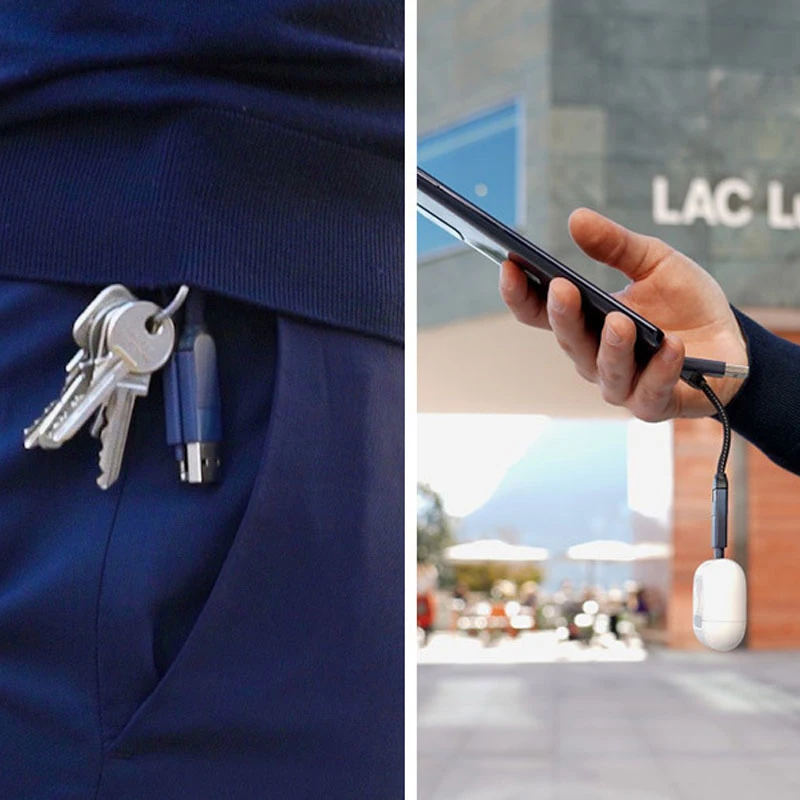 6 in 1 Keyring PD fast charging Adapter Charge Cable PD 100W USB micro Type C Data Transfer for Iphone Android