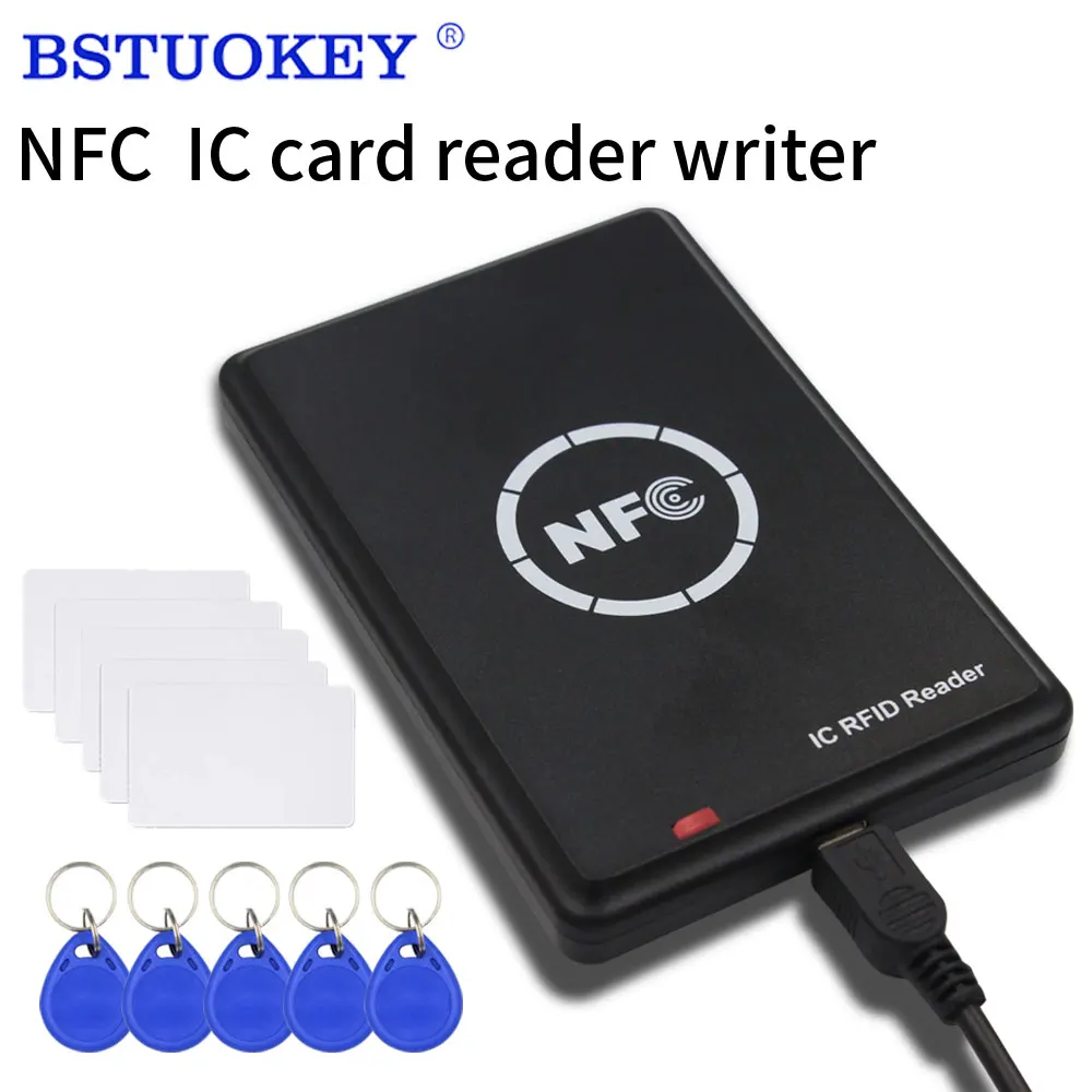 Tosuny 125Khz RFID Reader Writer for 125 Khz EM4100 ID Card for Backup  Purpose, Card Copier Reader/Writer Duplicator Keyfob