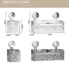 Bathroom Shelves Suction Cup Wall Mount Corner Storage Shelf Glacier Pattern Suction Cup Cosmetic Shelf with Strong Load-bearing 6