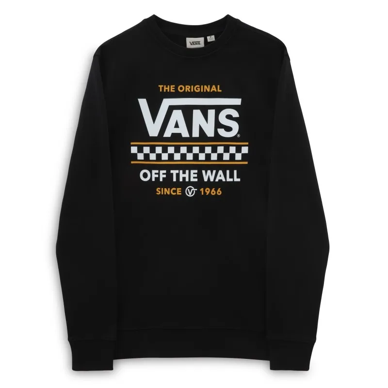 SUDADERA DE DEPORTE VANS/VN0A7Y3VBLK, MODA CASUAL, SKATE, SUDADERA ALGODON CON CUELLO A LA CAJA, LOGOTIPO DE LA MARCA Y GRAFICO EN PECHO EN COLOR BLANCO Y AMARILLO - AliExpress