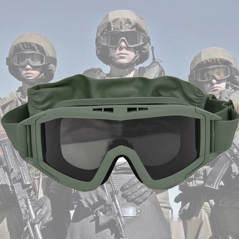 Tactical Goggles with 3 Interchangeable Lenses Windproof Dustproof Safety Glasses for Outdoor Climbing Sport Protective Eyewear safety goggles tactical goggles