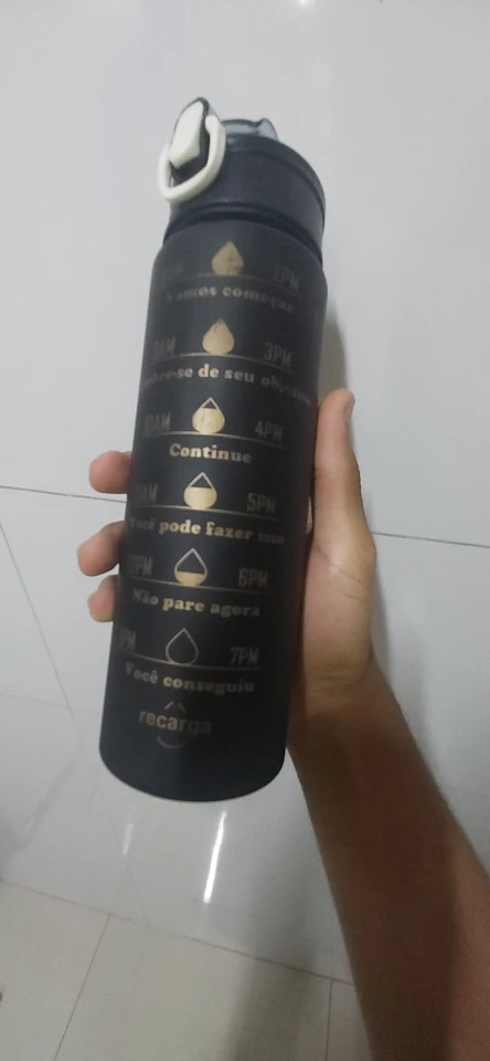 Garrafa De Água Squeeze 900ml com adesivo - Neverdie Store photo review