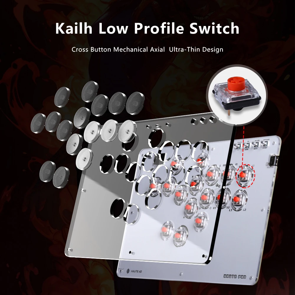 Haute42 Joystick Hitbox Keyboard Arcade Stick Controller For