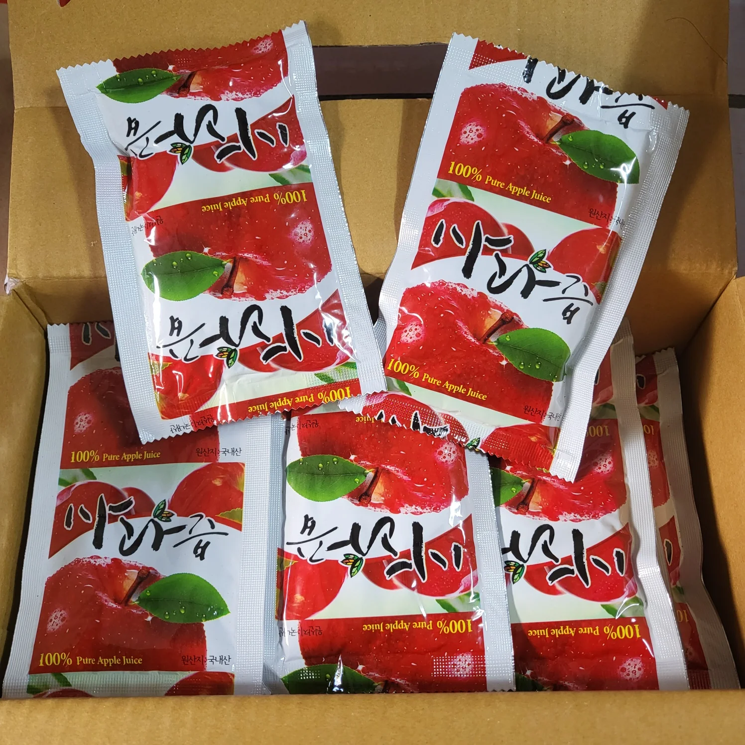 [마이달당] 100% 사과즙 1박스 X 100ml x 50포! 