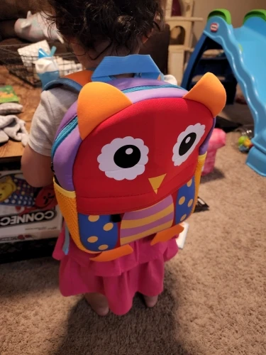 Mochila para niñas y niños, bonita mochila escolar de dibujos animados en  3D para bebé niña de 2 a 5 años (Owl)