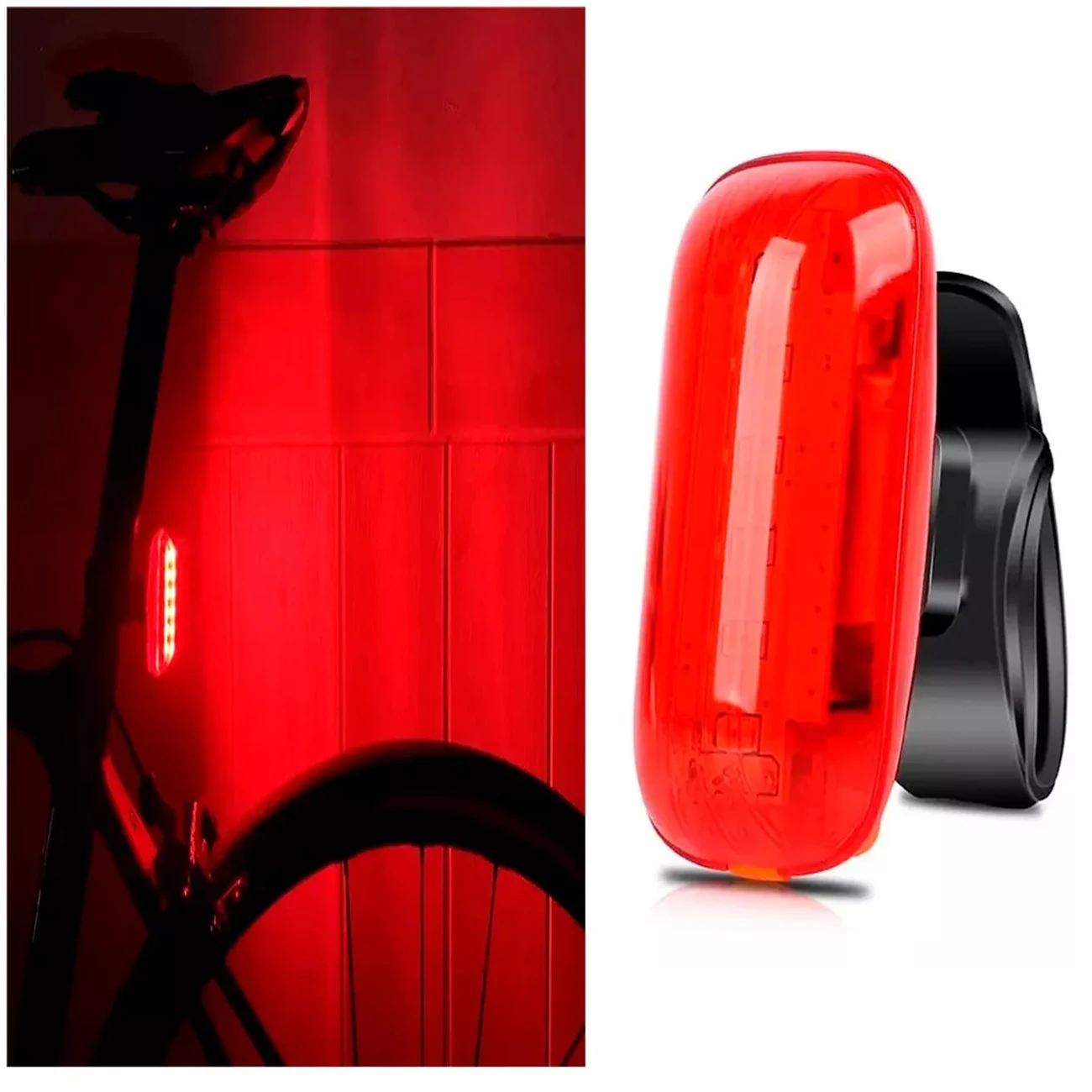 Lampara Luz Roja Seguridad Bicicleta Bici Conduccion Nocturna Noche Proteccion