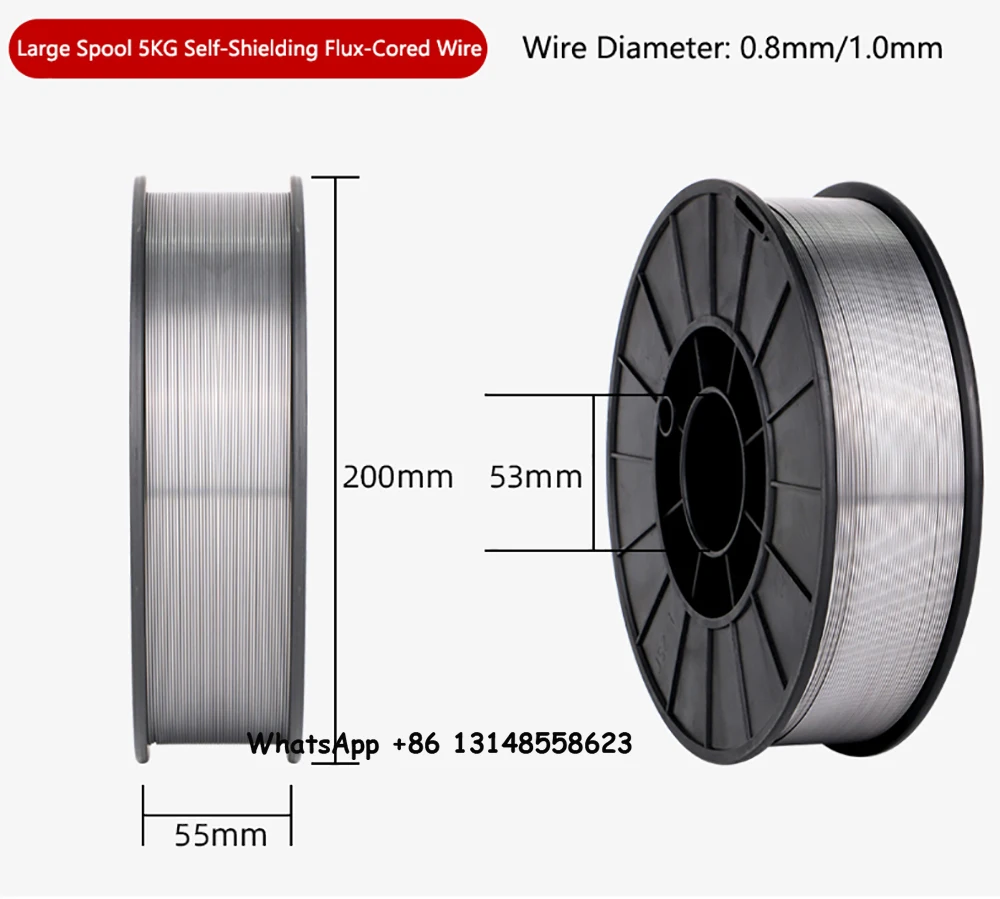 HZXVOGEN Fil Fourré Sans Gaz 0.8mm 1KG E71T-GS - Bobine Fil à Souder MIG Pour Machine Soudeuse