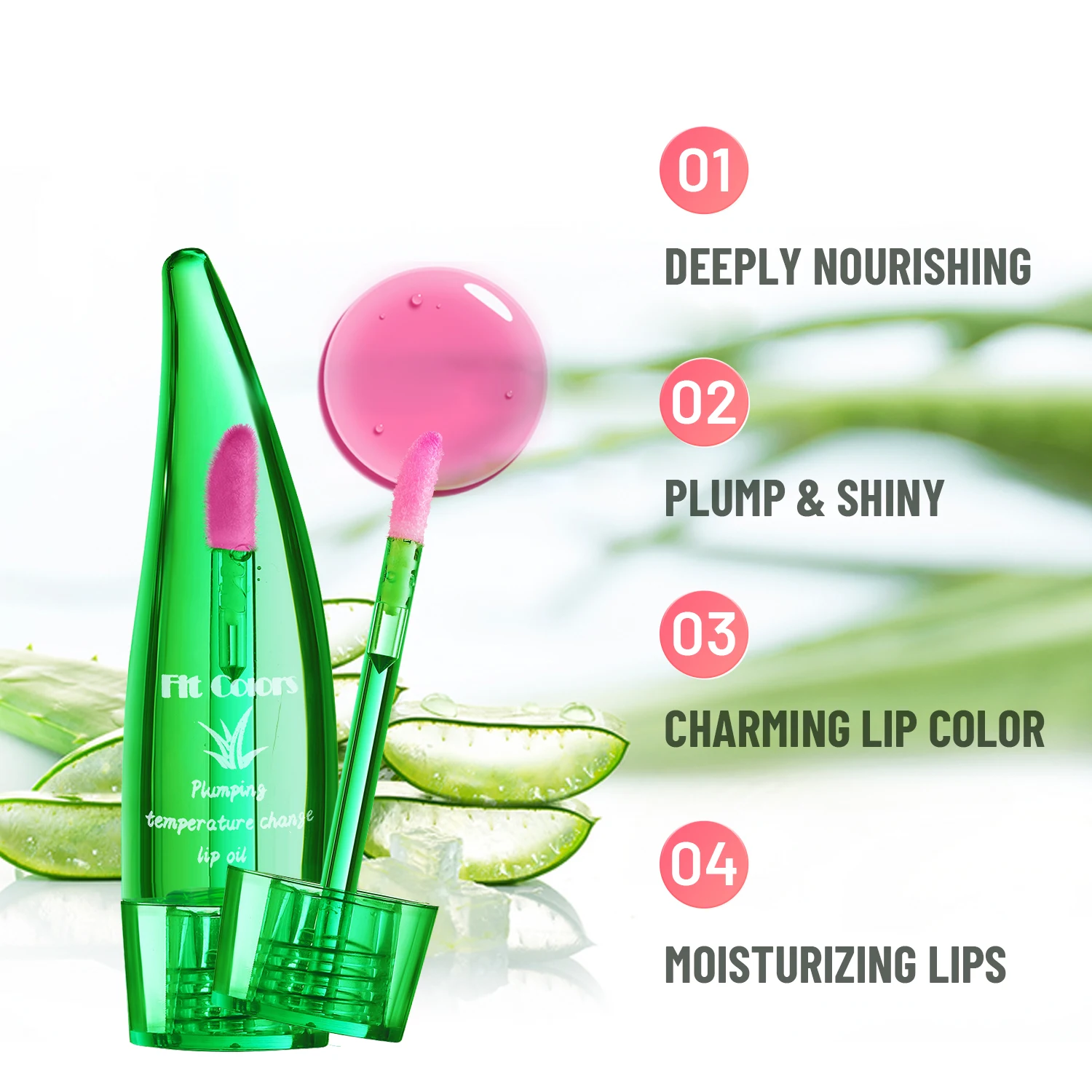 Aloe Vera & Chili Plumping Lip Oil | Temperature-Activated Color Change | Moisturizing & Hydrating Lip Gloss for Fuller Lips 5
