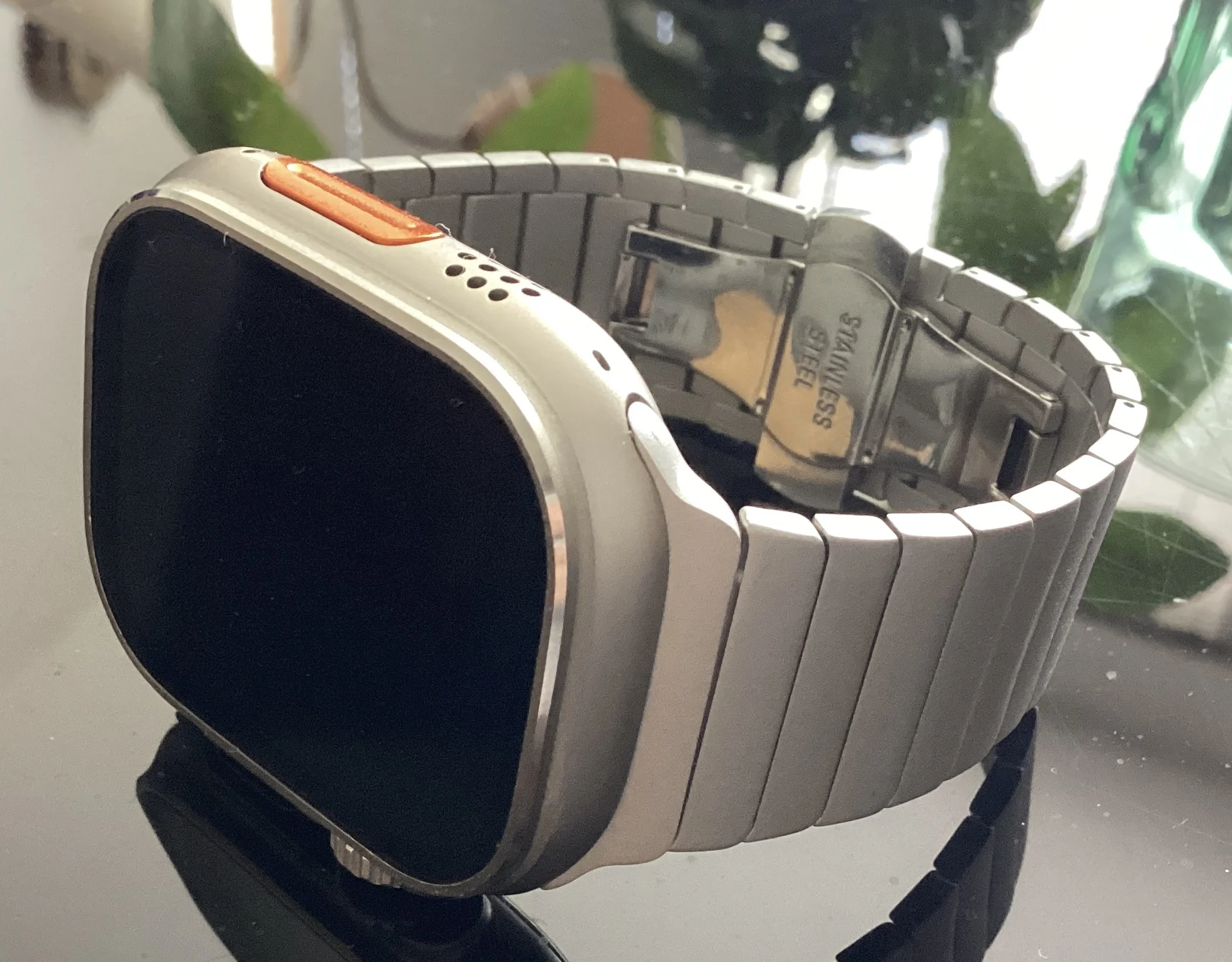 Pulseira de cor de titânio para apple watch ultra 2 49mm 10 46mm 9 8 7 5 4 se 6 loop para iwatch 45mm 41 42 44mm pulseira de aço inoxidável photo review