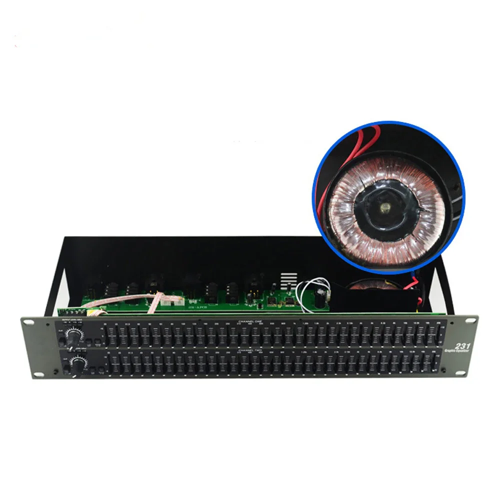SEMAROUS 231 Professional Equalizer stage analog Dual Channel 31 Band stereo 231 EQ audio Signal Processor