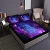 2/3pcs Vibrant Purple Galaxy Space Star Aviation Nebula Fitted Sheet Set - Soft, Breathable, Comfortable, Deep Pocket Mattress 4