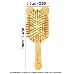 Eco-Friendly Bamboo Hair Brush - Anti-Static Detangling & Scalp Massage Comb (ZH479-7)