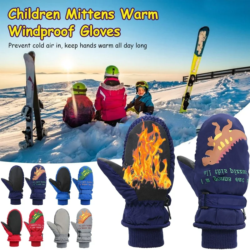 

Kids Winter Gloves Toddler Mittens for Ski Boys Snow Girls Waterproof Warm Fleece