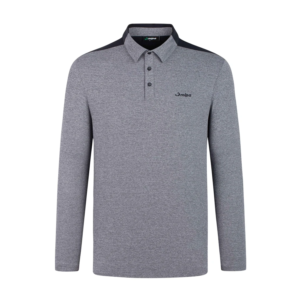 

Mipa Top for Men Strong Youthful Polo Style Suitable for Fall - Winter Weather Slim Fit Men's Long-sleeved Golf Shirt
