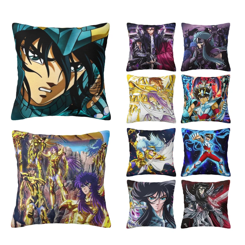 

Knights Of The Zodiac:Saint Seiya Pillowcase Printed Cushion Cartoon animation Cover Sofa Waist Pillow Pillow Cover