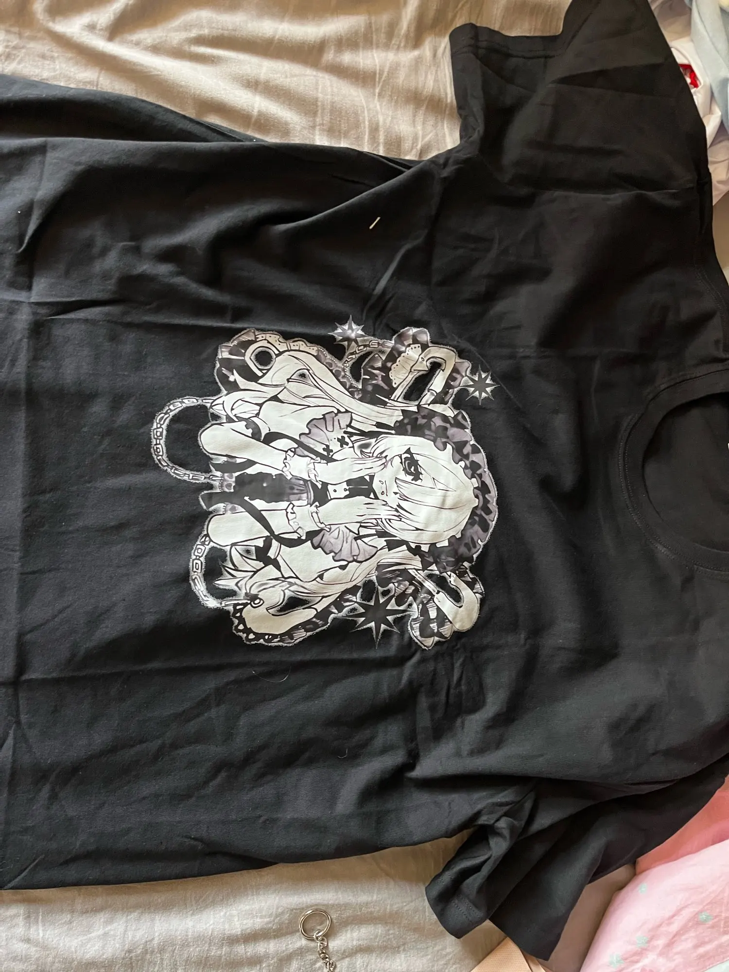Loose Black T-Shirt - Animecore Aesthetic photo review