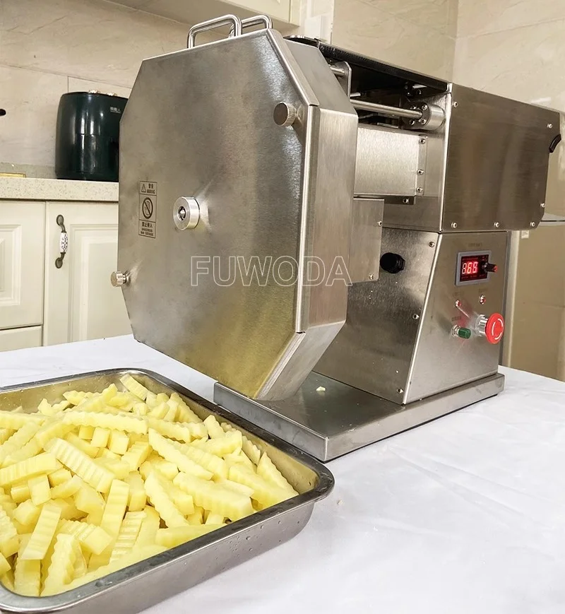 5-30MM Commercial Potato Cutter Potato Chips Stick Cutting Machine Crinkle French Fries Cutting Machine For Wave Shape