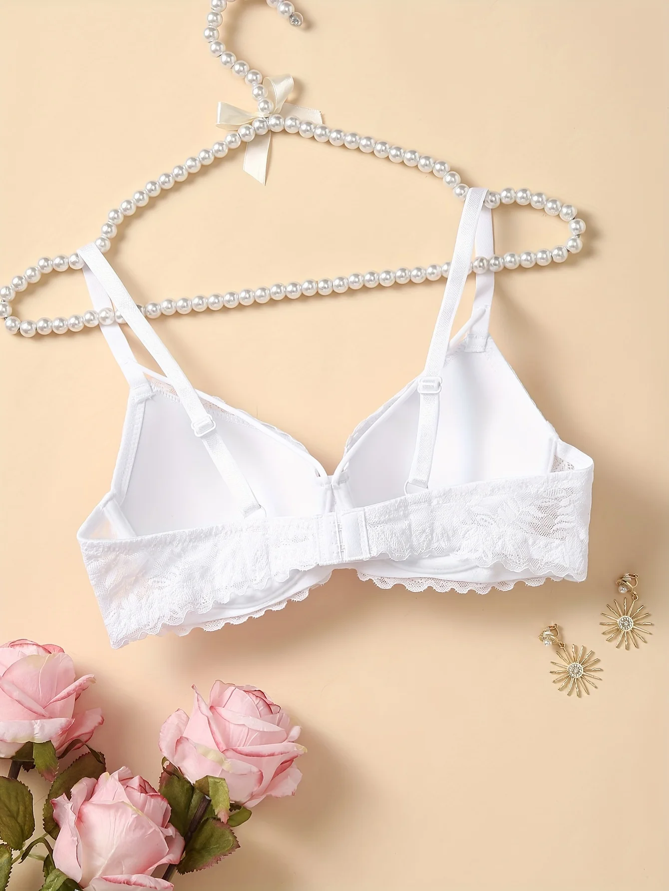 Women's sexy lace bra with steel ring push-up support 3/4 thin cup anti-sagging side breast underwear lingerie 2