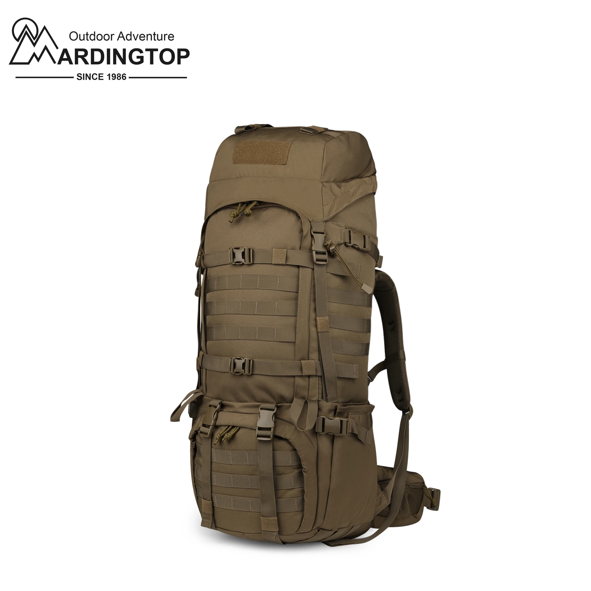 Mardingtop 65L Molle 600D Polyester Hiking Internal Frame Backpack with