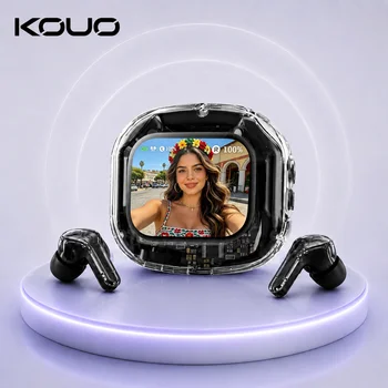 Wireless Bluetooth Headphones,144 Language Real Time Translation Earphones for Business,with Smart Touch Screen HiFi TWS Headset 1
