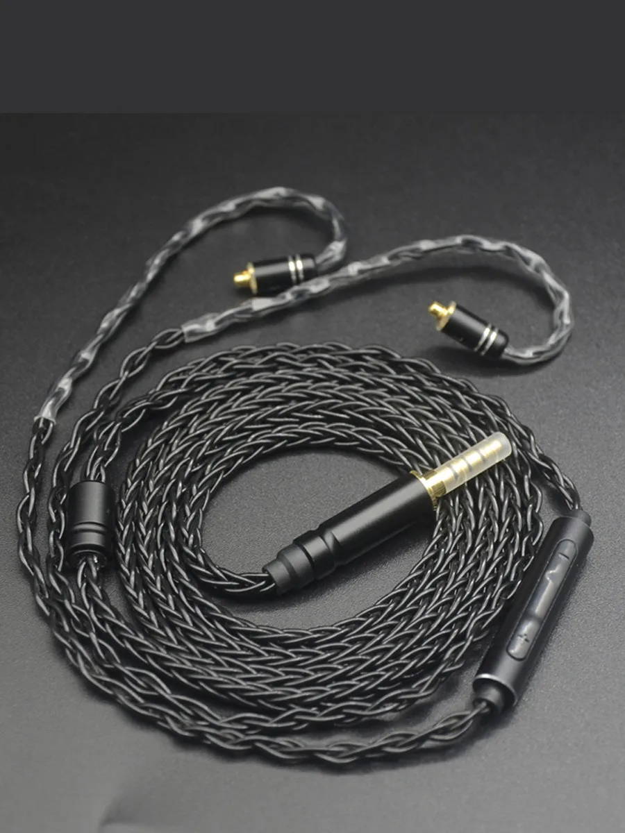 MMCX Earphone Cable 3.5mm Plug Headphone Upgrade Cable With Microphone For Shure 215 535 846 ue900 n3ap