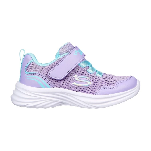 Sport shoes SKECHERS, DREAMY DANCER, 303201N/LVAQ, slippers girl with shock absorption in COLOR combined with sky blue with white sole, slip on - AliExpress