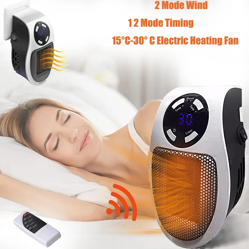 Electric Space Heater Small Portable Heaters for Indoor Use Room Heating  Stove Mini Heater Fan Warmer for Office Remote 220v