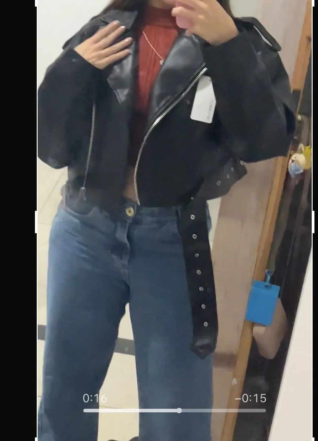 Ailegogo Faux Leather Short Jacket photo review