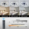 IRALAN 360°Oscillating Low Profile Ceiling Fan with Light,20" Modern LED Fan Light 3000K-6500K Stepless Dimmable Ultra Quiet 4