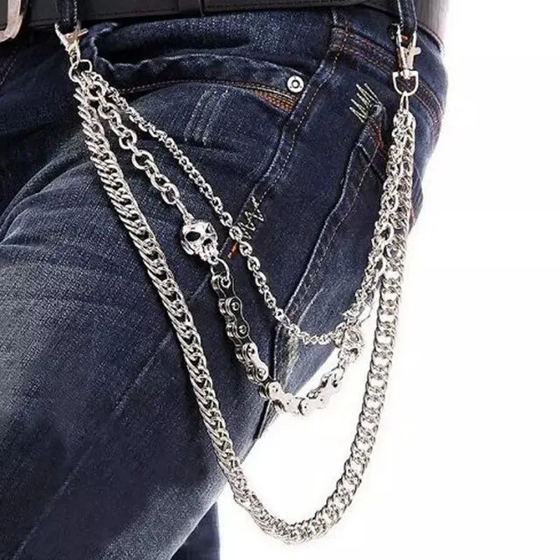 Punková pás běžící pás pás stříbro kalhoty běžící pás pro muži džíny pás běžící pás pro kalhot hustý kov hornina běžící pás hiphop léto šperků muž