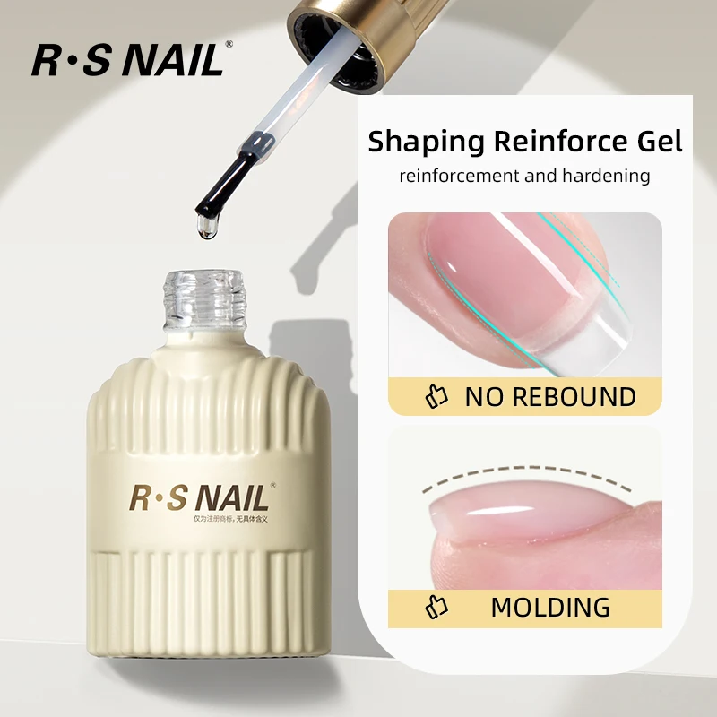 RS NAIL 10ml Reinforce Gel Nail Polish Self-leveling Construction Gel Semi Permanent Soak Off UV Varnish Base Reinforcement