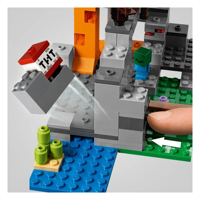 Le21141 the cave of the lego zombies®Minecraft™-Brinquedos originais bonecos  de meninos e meninas + 3 anos de blocos originais - AliExpress