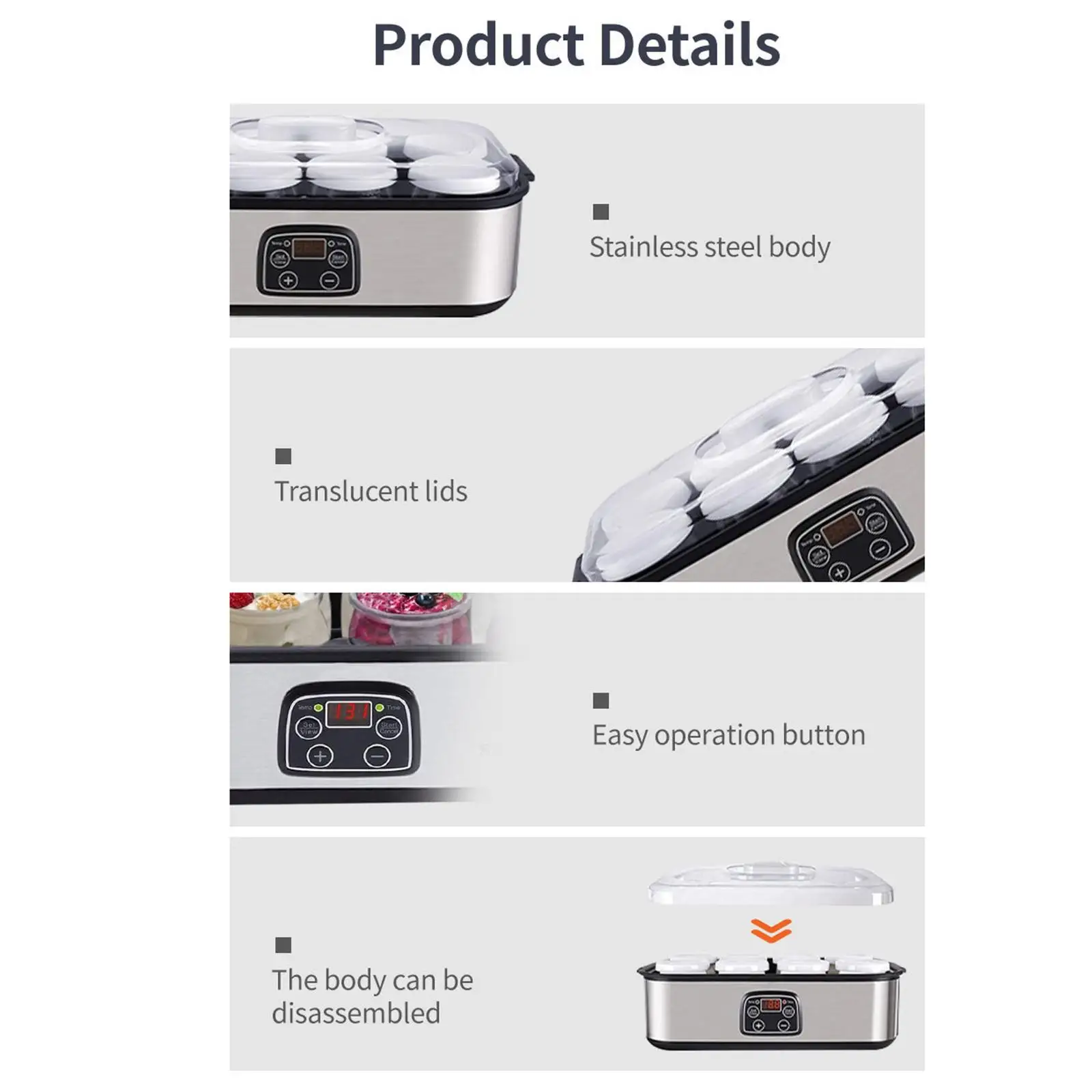 Automatic Yogurt Machine Milkshake Machine Jam Ice Cream Yogurt Pudding Professional Ice Cream Pudding Maker US