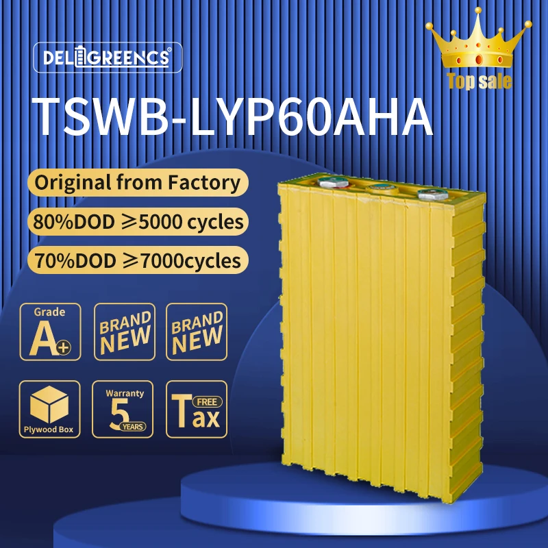 

TSWB-LYP60AH-A Grade A+ 4/8/16PCS LiFeYPO4 Battery New 24V 48V Rechargable Battery For Electric Vehicle/ Solar/Energy Storage