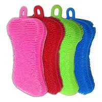 2Pcs/1Set Silicone Dishwashing Brush Multi-piece Multi-color Combination Set Washing Dishes Sponge Brush Kitchen Cleaning 2