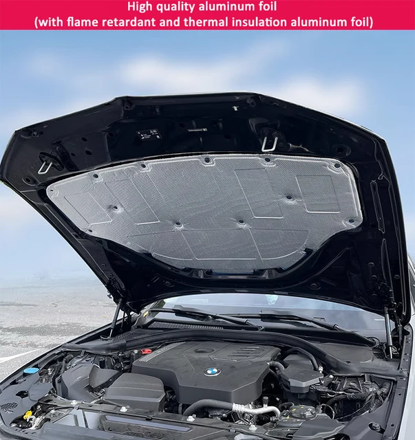 熱遮音綿フロントフードエンジンファイアウォールマットパッドカバーノイズデッドナー、マツダ 3 2014 2015 2016 2017 フロントエンジン  フードヒートサウンド断熱パッドファイアウォールサーマルコットンカバーノイズデッドナーアクセサリーQ7 4L 2006 エンジンヒート ... Compatible With Mazda For 3 2014 2015 2016 2017 2018 フロントエンジン断熱コット