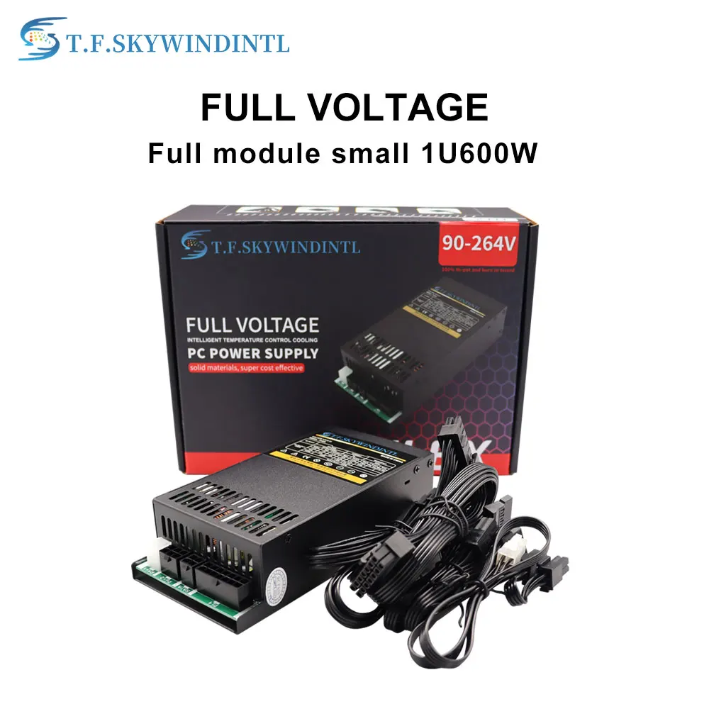 Skywindintl 1u Mini Flex Atx Unidade de Alimentação 400w 600w Watt Modular Psu Cabo para Itx Jogo Desktop Ativo Pfc t. f. - Imagem 5