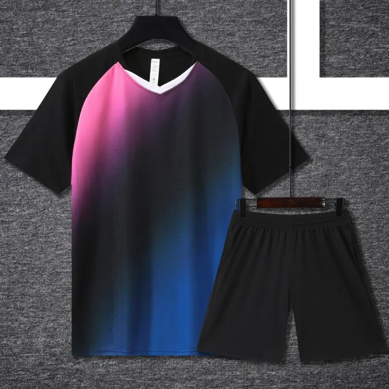 Summer New Table Tennis Clothes Couple Badminton T-Shirt Pickleball Competition Training Uniform Sweat-Absorbent Tops
