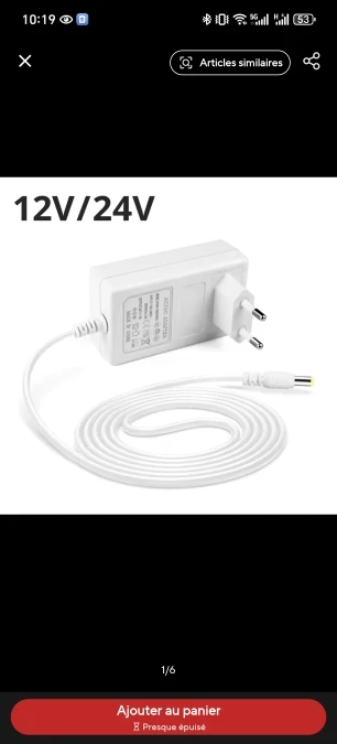 5.5mm x 2.1mm Universal Switch Power Supply LED Driver 100-240V AC to 12V 24V Converter Power Adapter 2A 3A Charger photo review