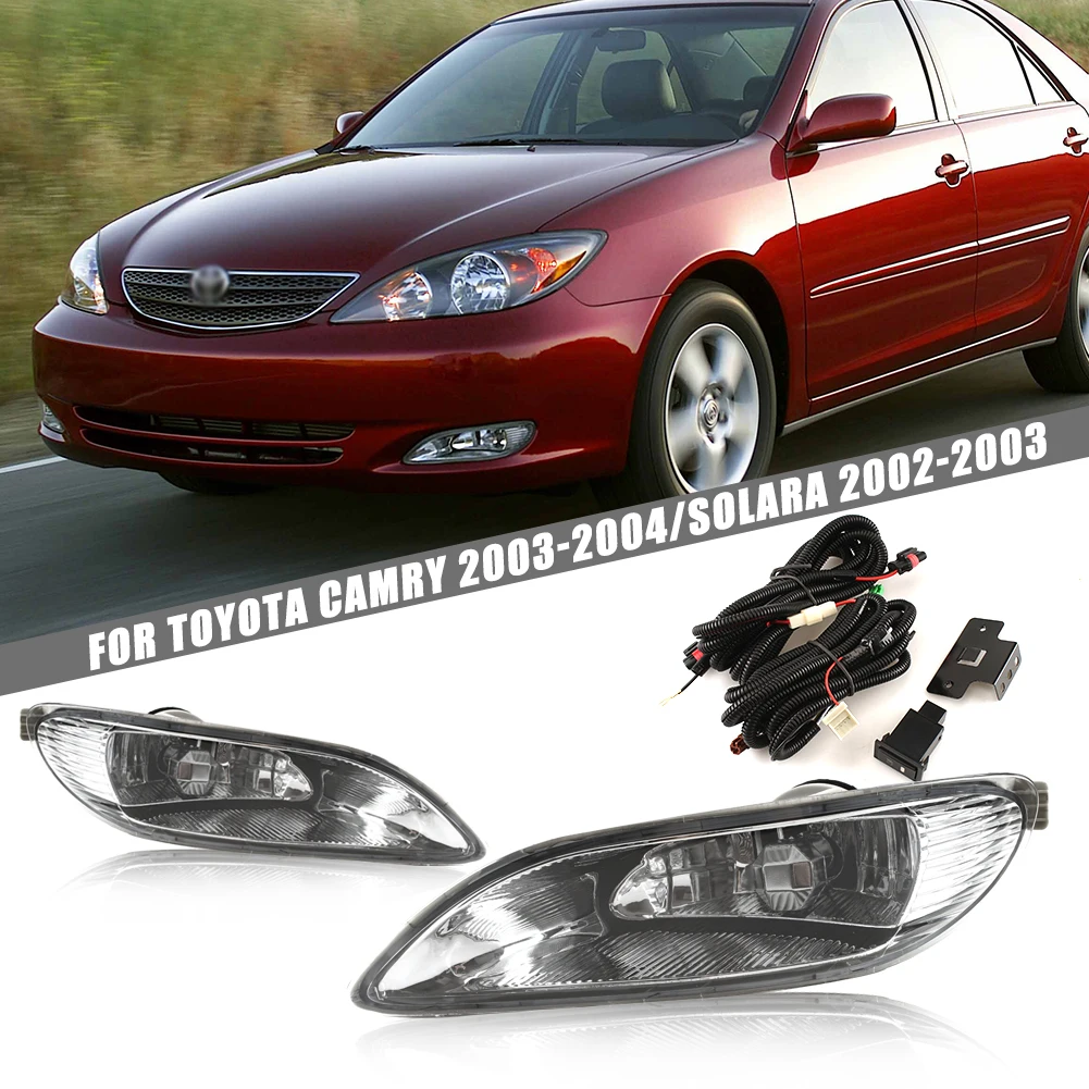 

Front Bumper Fog Lamp Upgrade Kit FOR TOYOTA CAMRY 2003-2004 SOLARA 2002-2003 Version Additional Foglight Set Switch + Wiring