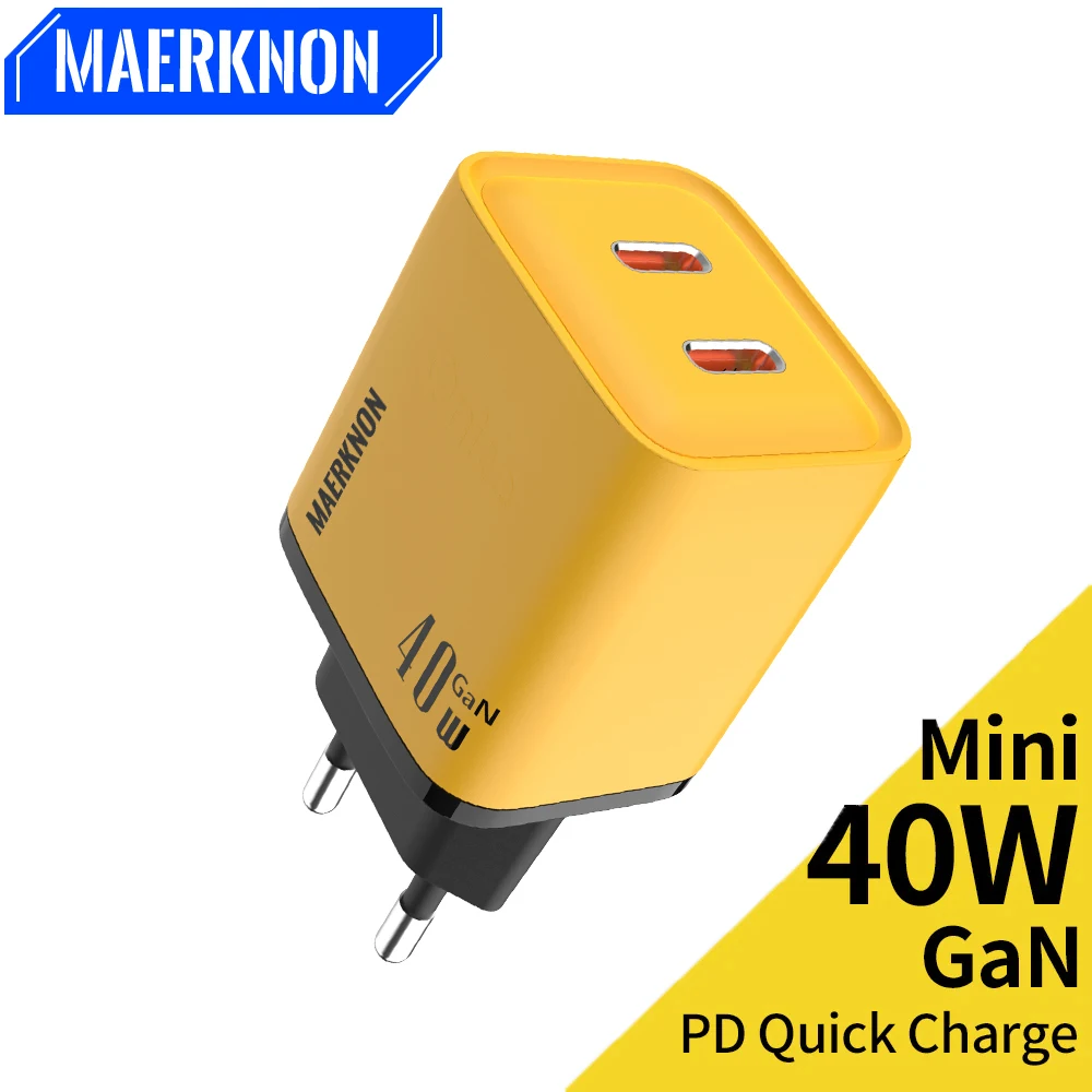 Maerknon 40W Fast Charging USB C GaN Charger Portable 20W Type C windows-10