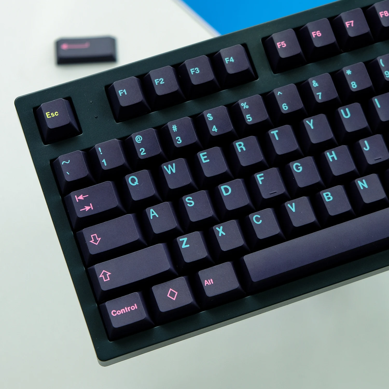 Chaves Gmk Miami Nights Keycaps Cherry Perfil Pbt 5-side Tintura Sublimação Teclado Mecânico Keycap para mx Switch 1.75u Shif 143 - Imagem 5
