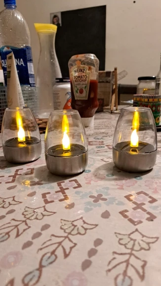 LED Solar Candles Night Light - Waterproof and Rechargeable photo review