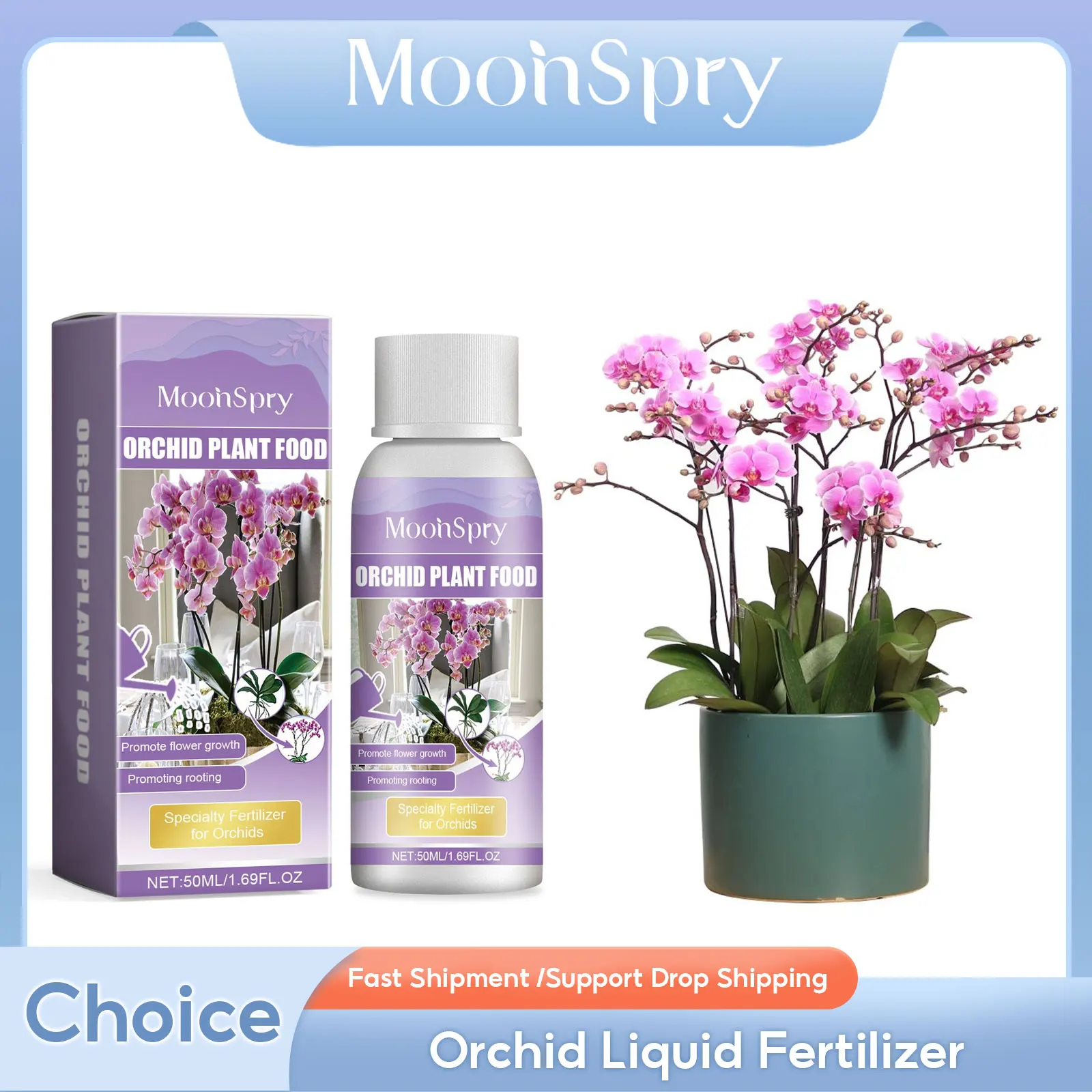 Orchid Liquid Fertilizer Hydroponic Potted Flower Nutrient Promote Flowering Plant Food Supplement Orchid Plant Rooting Solution